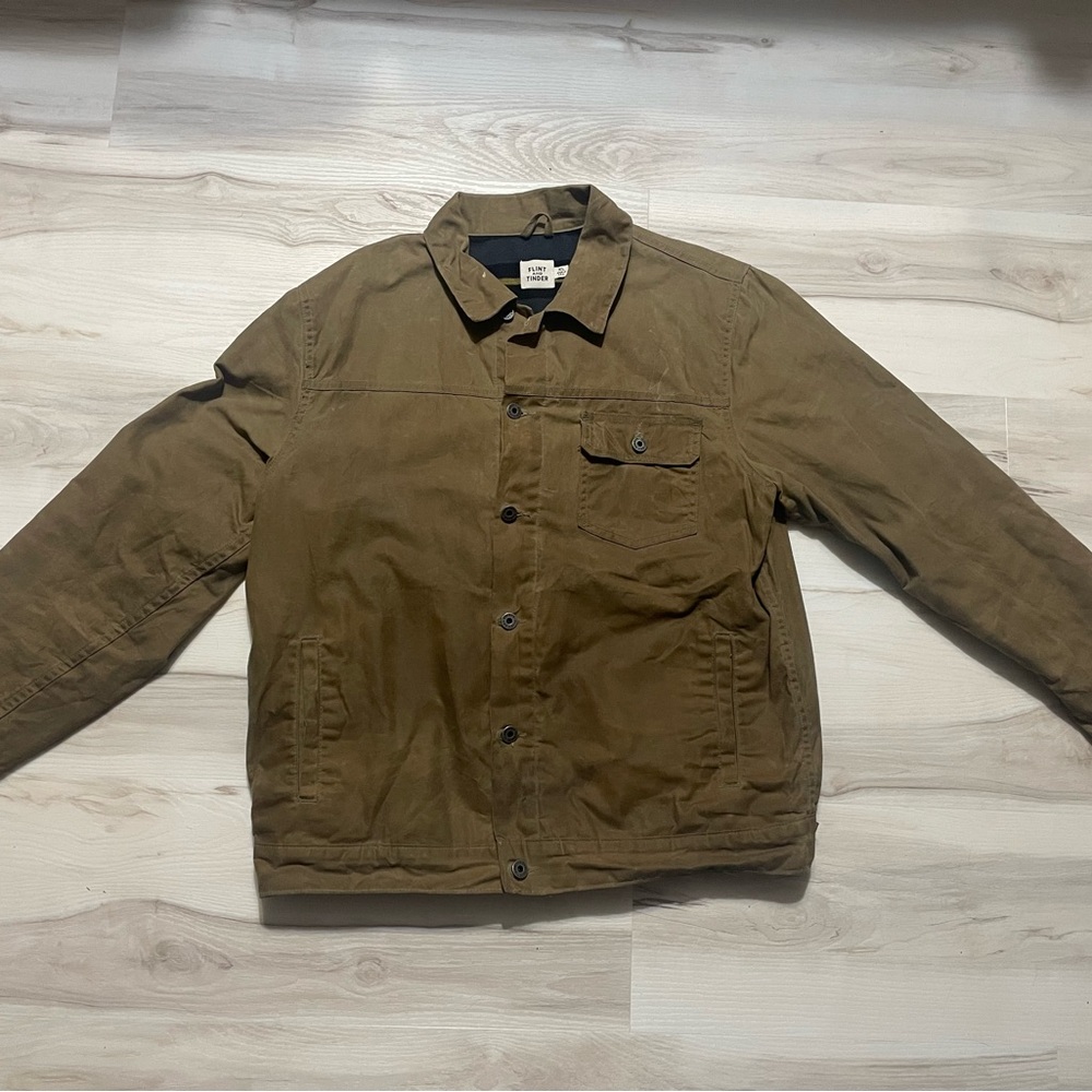 Flint and tinder waxed trucker jacket flannel lined men’s xl
